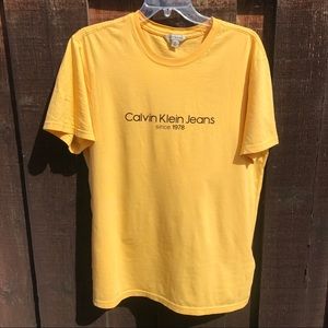Retro Calvin Klein Jeans Sunflower yellow tee